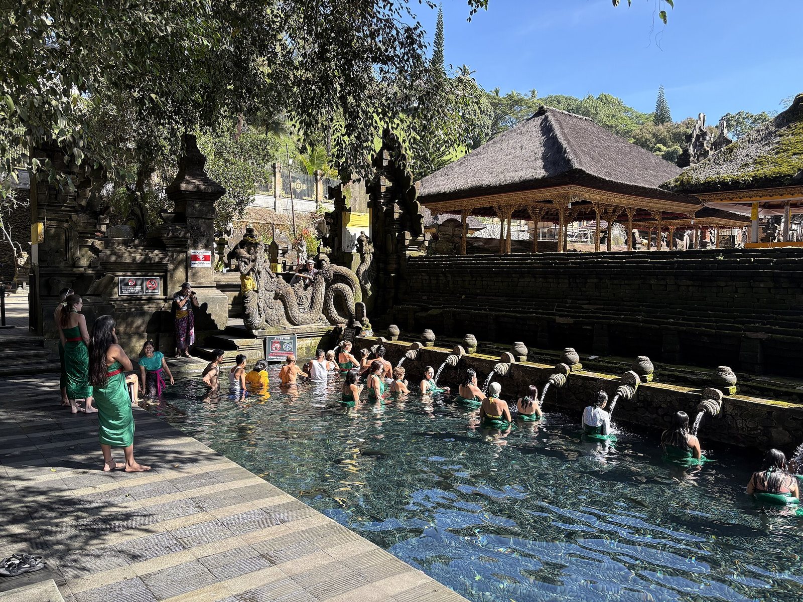 Melukat water purification at Tirta Empul